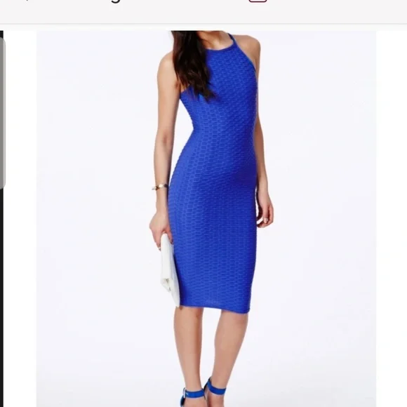 Missguided | Dresses | Missguided Textured Blue Dress | Poshmark